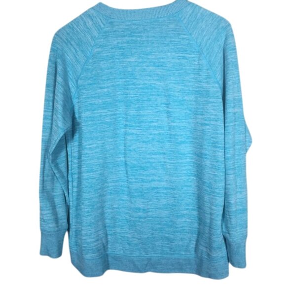 Gerry sweater crew neck side zip collar blue sz. L - Picture 3 of 8